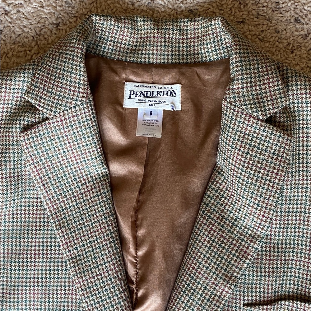 Vintage Pendleton Women's houndstooth Blazer